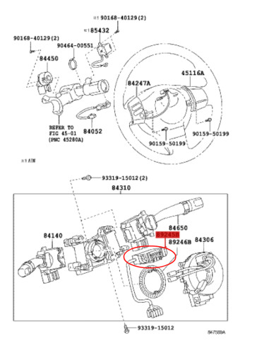 SENSOR DE GIRO VOLANTE FJ CRUISER ORIGINAL TOYOTA