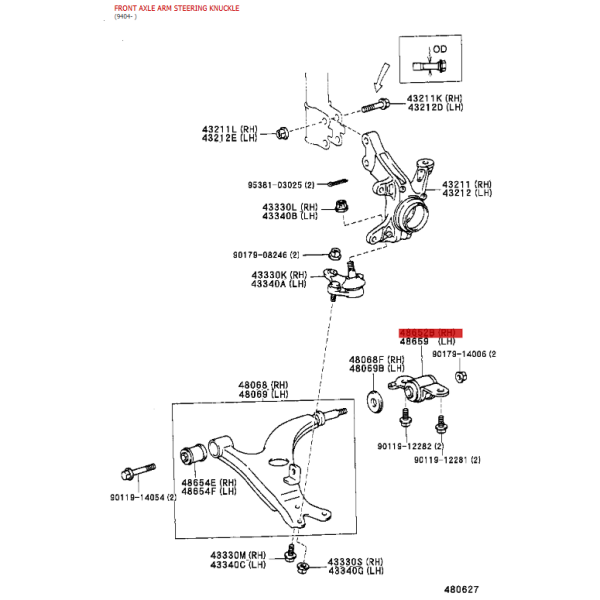 Front Lower Control Arm Rear Silentblock Right...