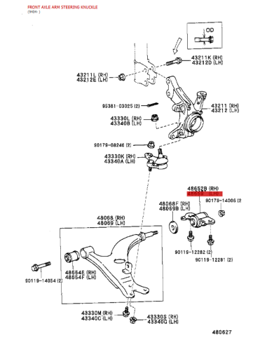 Silentblock lower front left control arm (rear)...