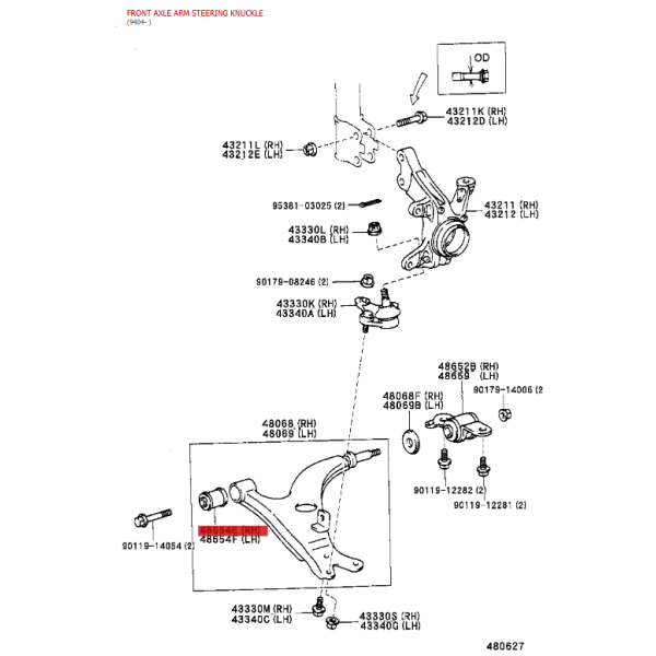 Front lower control arm silentblock N-1 (front...
