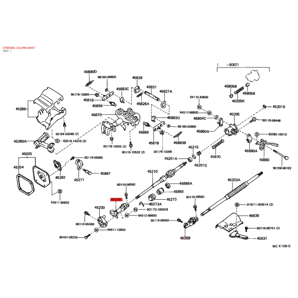 Giunto cardanico colonna sterzo, Per Toyota...