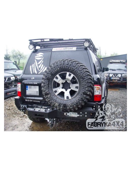 Parachoques trasero de acero reforzado (con soporte de winch) Nissan Patrol Y61 (97 - 12) - Fabryka 4x4