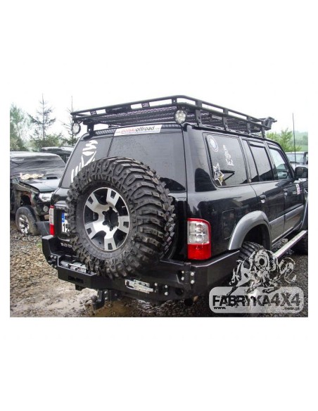 Parachoques trasero de acero reforzado (con soporte de winch) Nissan Patrol Y61 (97 - 12) - Fabryka 4x4