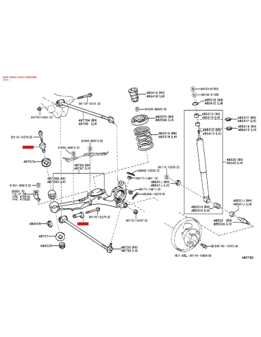Excentrico tirante trasero Rav4 (1994-2000) -...