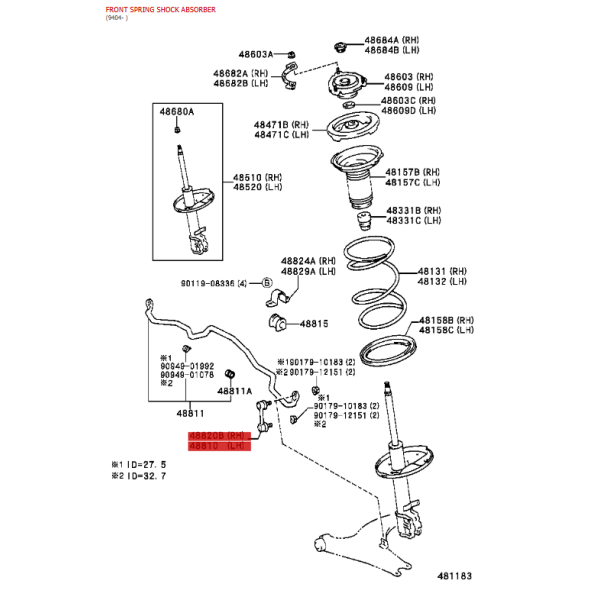 Bieleta Stabilisatorstange vorne für Toyota...