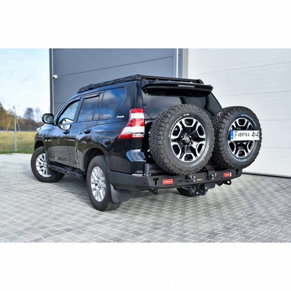 Rear long steel bumper reinforced with LED...