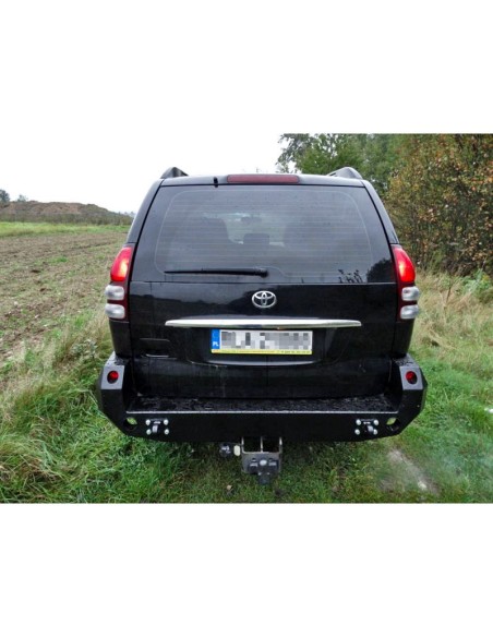 Parachoques arrière renforcé en acier Toyota Land Cruiser J12 (5 portes) (avec extensions d'ailes) - Fabryka 4x4