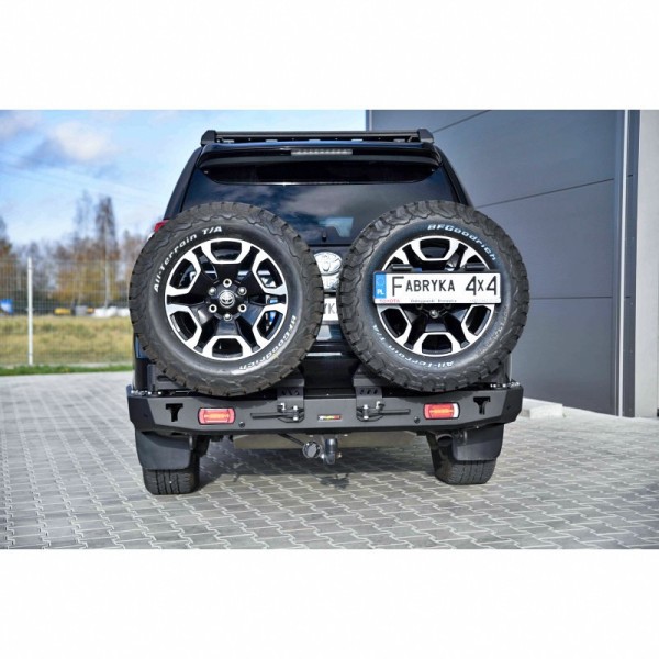 Rear long steel bumper reinforced with LED...