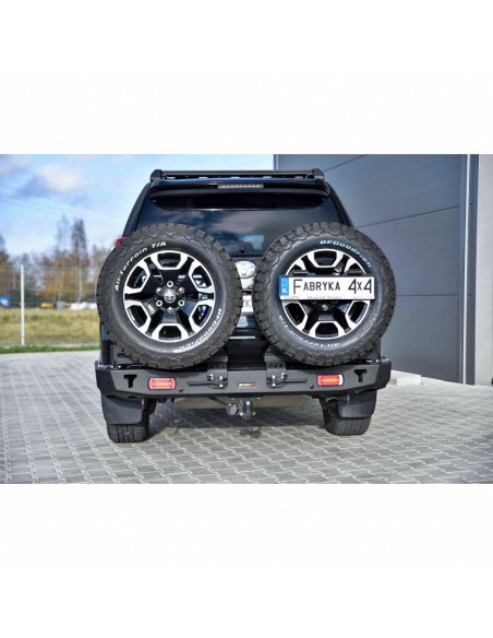 Parachoques trasero de acero reforzado con luces LED (Laterales Largos)  Toyota Land Cruiser J15 (2013-2017) - Fabryka 4x4