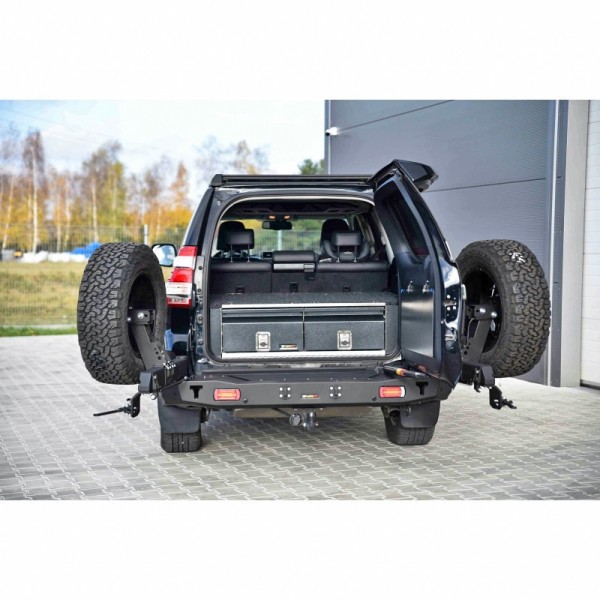 Rear long steel bumper reinforced with LED...