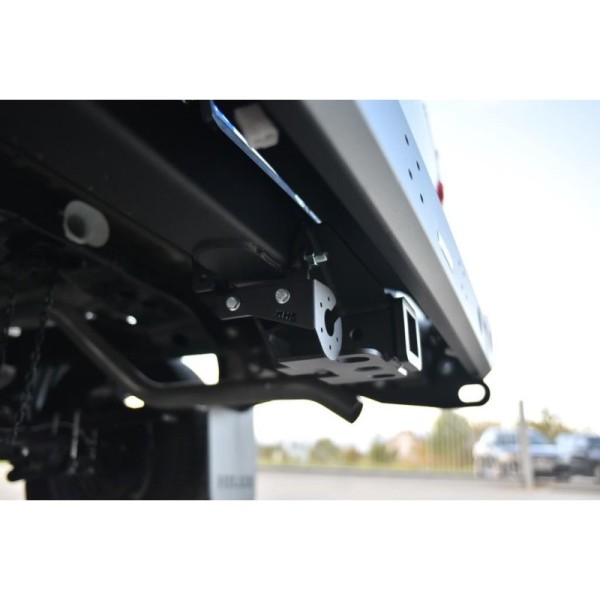 Rear bumper made of reinforced steel standard...