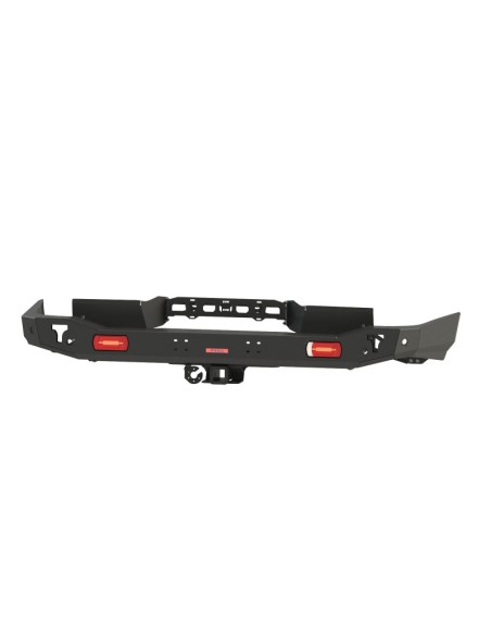 Long rear bumper made of reinforced steel with LED lights Toyota Hilux Revo (2020 - ) - Fabryka 4x4