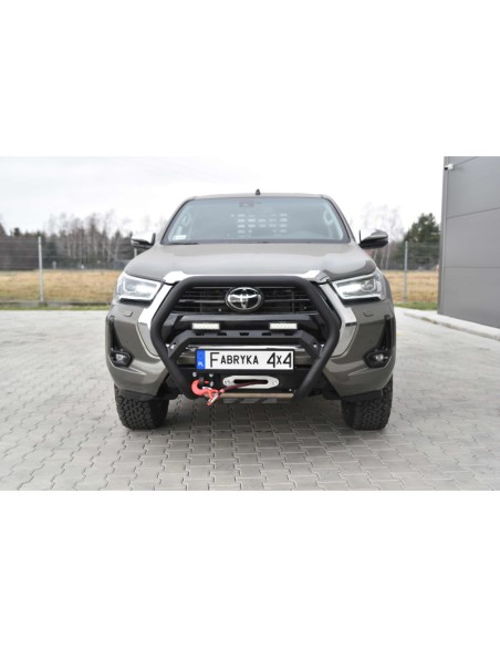Bullbar paraurti anteriore in acciaio rinforzato slim Toyota Hilux Revo (2020 - ) - Fabryka 4x4