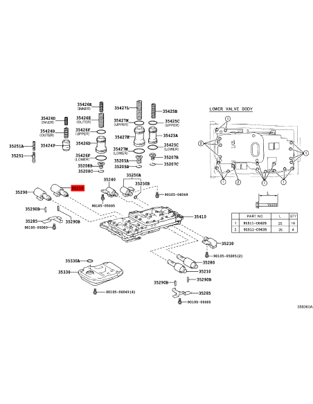 Steuerkupplungs-Magnetventil-Set N-1(ATM) J10 / 12 / 15 / 20 / FJ Cruiser / Hilux - Original Toyota Land Cruiser