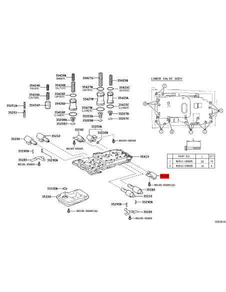 3-way solenoid assembly transmission N-2 (ATM) J10 / 12 / 15 / 20 / FJcruiser / Hilux - Original Toyota Land Cruiser