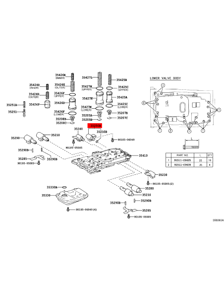 Conjunto solenoide transmisión N-3 (ATM) J10 / 12 / 15 / 20 / FJcruiser /Hilux - Original Toyota Land Cruiser