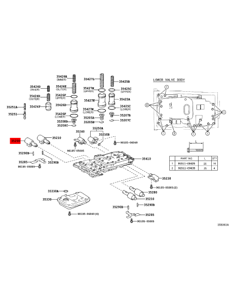Conjunto électrovanne de contrôle de la pression de ligne (ATM) J10 / 12 / 15 / 20 / FJcruiser /Hilux - Original Toyota Land Cru