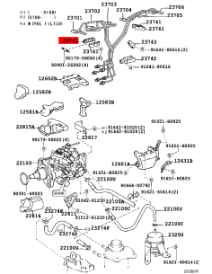 Clamp for the 3 injector pipes for Toyota Land Cruiser... 2