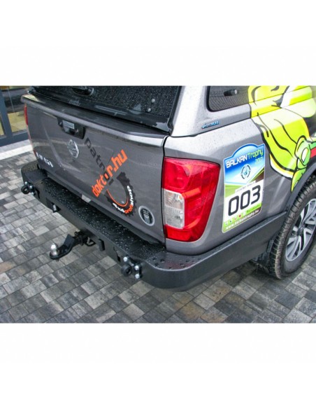 Paraurti posteriore in acciaio rinforzato (lungo) per Nissan Navara D23 - Fabryka 4x4