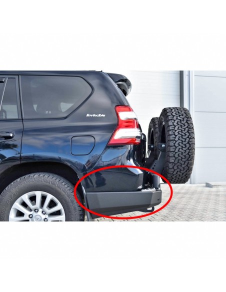 Rear long steel bumper reinforced with LED lights Toyota Land Cruiser J15 (2013-2017) - Fabryka 4x4