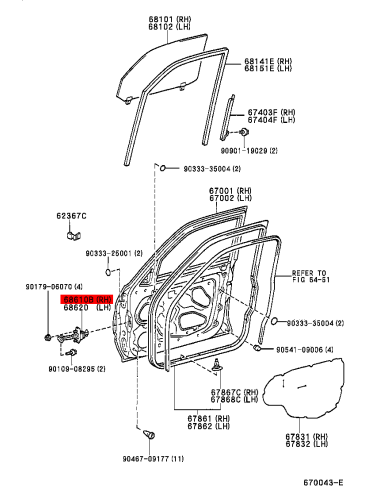 Front right door brake J9 - Original Toyota...