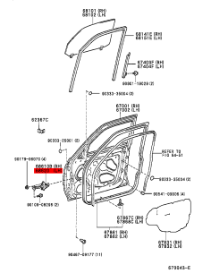 Bremse Vordertür links J9 - Original Toyota Land Cruiser 2