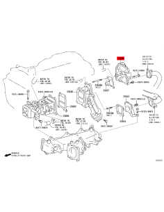 Valve EGR pour Toyota Land Cruiser J15 (1GDFTV) -... 2