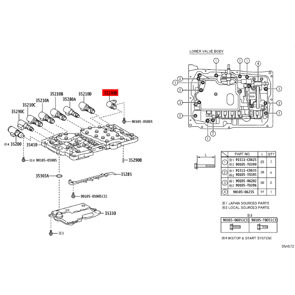 Solenoide cambio automatico per Toyota Land...