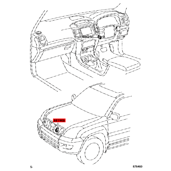 Sensor, Außentemperatur für Toyota Land Cruiser...