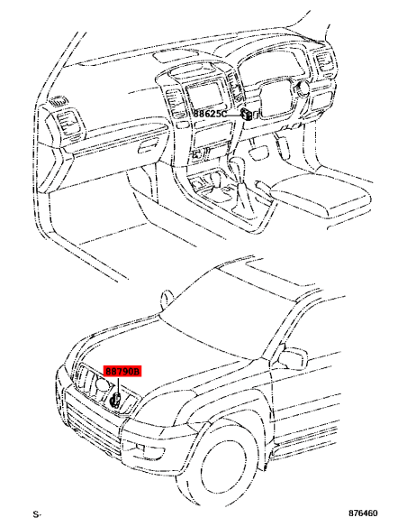 Sensor, exterior ambient temperature for Toyota Land Cruiser J12 - Original Toyota Land Cruiser