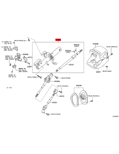 Top steering column for Toyota Hilux Vigo -...