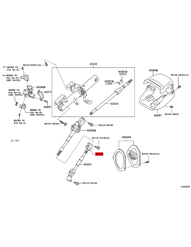 steering column fork for Toyota Hilux Vigo...