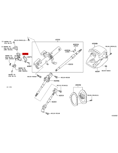 Clausor oder Träger-Set, Lenksäule für Hilux...