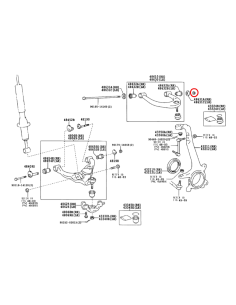 TUERCA TRAPECIO SUPERIOR  J12/15 ORIGINAL TOYOTA LAND CRUISER 2