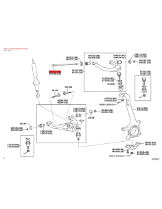 Tornillo trapecio supérieur pour Toyota Hilux (2005 à... 2