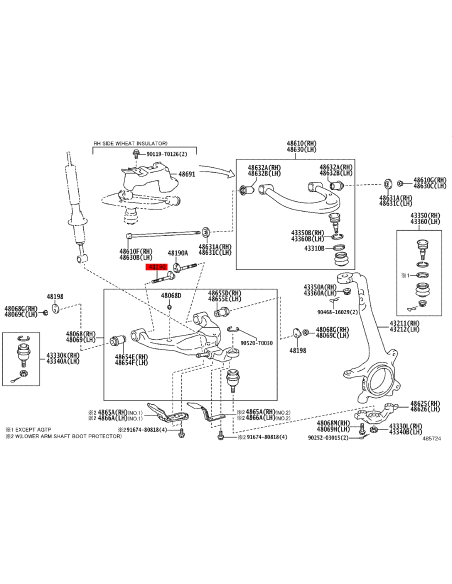 Lower trapezoidal Eccentric Bolt for Toyota Hilux (2005 to 2024) - Original Toyota Land Cruiser