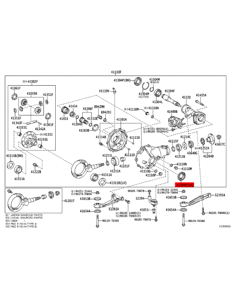 Halteklammer Vorderachse links - Original Land Cruiser
