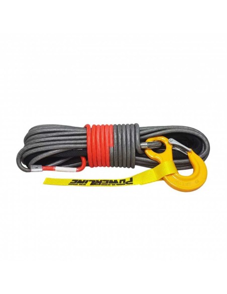 Cabo sintético de dyneema reforçado viperope (dupla proteção) 12mm x 28m 12.300kg cor cinza - Powerline