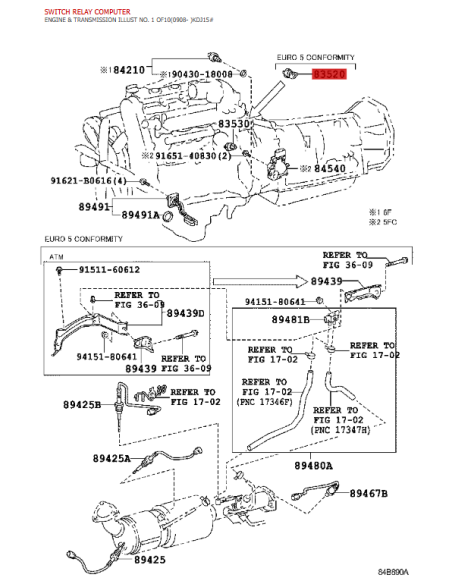 Cópia do Sensor de Medição de Pressão do Óleo (cárter) J7 - Original Toyota Land Cruiser