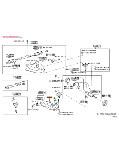 Lower control arm eccentric bolt for Toyota...