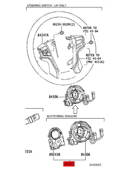 Cópia do airbag do volante (controle de cruzeiro) Serpentin J15 - Original Toyota Land Cruiser