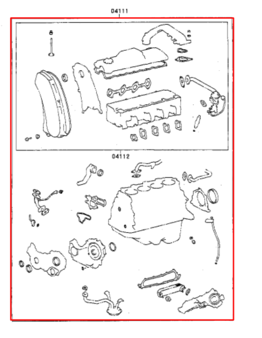 KIT JUNTAS MOTOR  COMPLETO  J9 (1KZTE) ORIGINAL TOYOTA LAND CRUISER