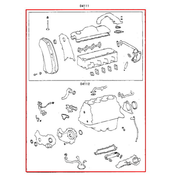 KIT JUNTAS MOTOR  COMPLETO  J9 (1KZTE) ORIGINAL TOYOTA LAND CRUISER