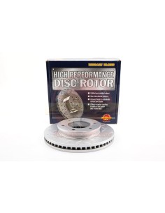 Disco de freio dianteiro ranhurado e perfurado Heavy Duty...