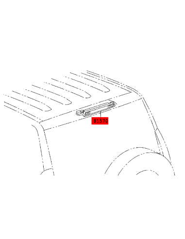 Third brake light tailgate for Toyota Land...
