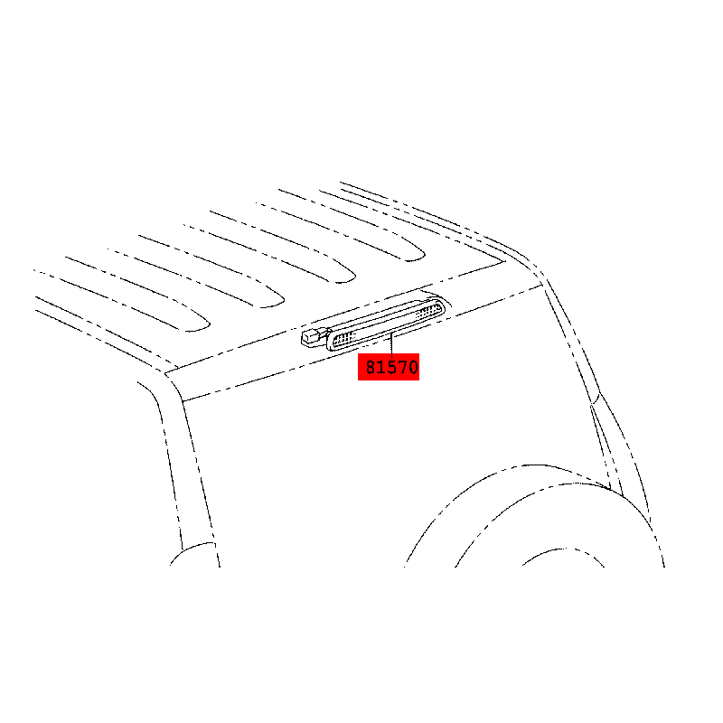 Third brake light tailgate for Toyota Land Cruiser J10 - Original Toyota Land Cruiser