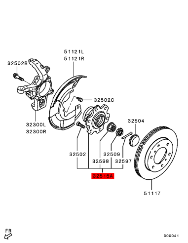 Front hub bearing for J12/15/FJ (with ABS) -...