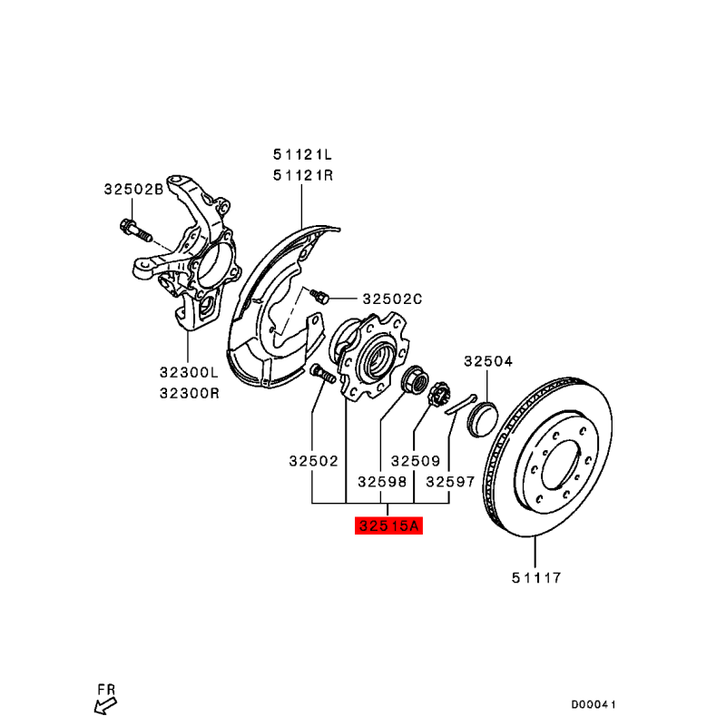 Front hub bearing for J12/15/FJ (with ABS) - Original Toyota Land Cruiser