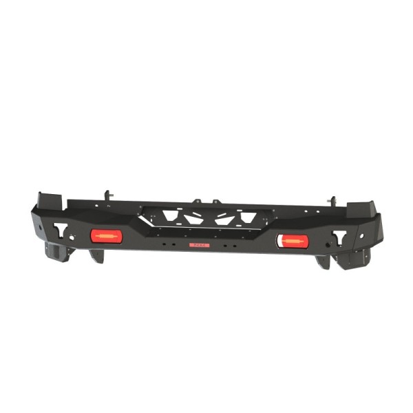 Rear bumper made of reinforced steel with LED...