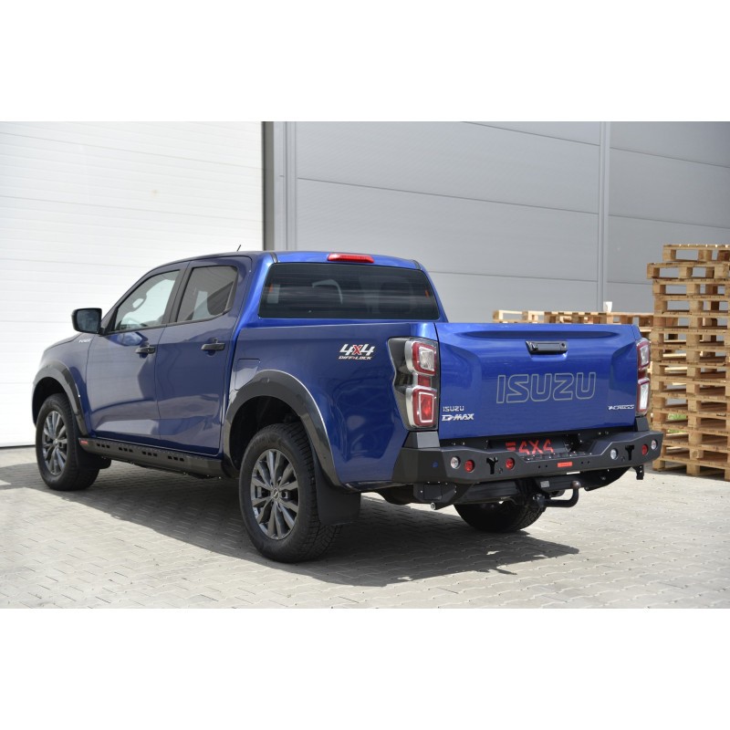 Para-choque traseiro de aço reforçado para engate de reboque original Isuzu D-Max (2020 - ) - Fabryka 4x4